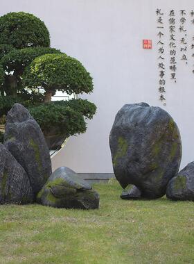 彷真石敢当泰山石室外化路冲镇宅庭院补角摆件空心玻璃纤维石头道