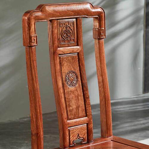 红木餐桌椅组合刺猬紫檀花梨木圆台全实木家具中式吃饭桌通板圆桌 - 图3