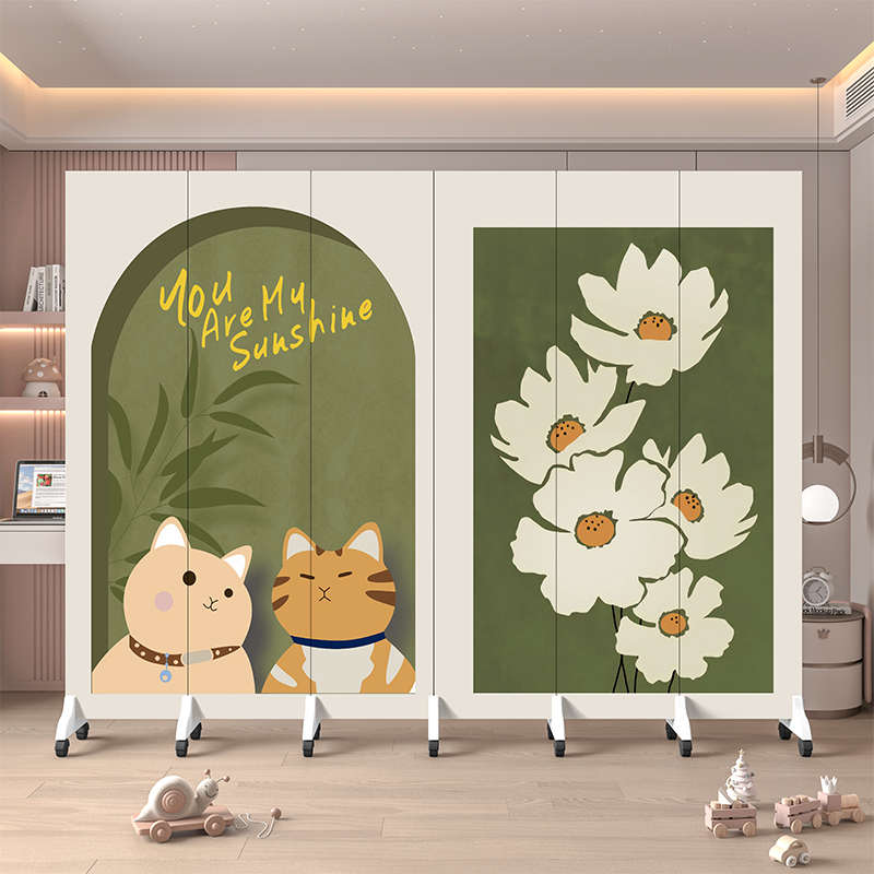 简约现代屏风隔断客厅卧室家用轻奢折叠移动装饰办公室遮挡可活动 - 图2