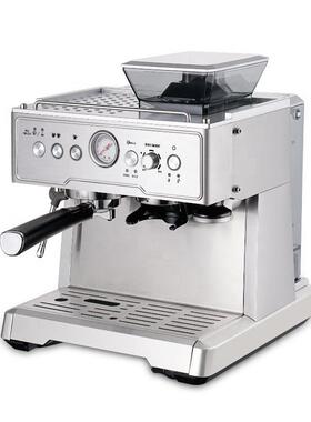 跨境意式咖啡机半自动家用浓缩带研磨一体机卡布奇诺coffeemaker