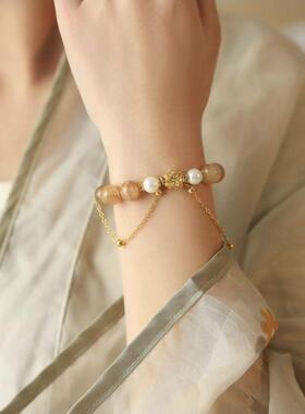 2026【兰馥莲汐】古雅手链新中式转运珠莲设计感古风甜美闺蜜手串