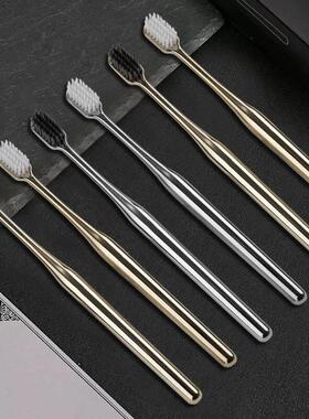 Luxury Soft Toothbrush Men Women Adult Tooth Brush Gold Silv