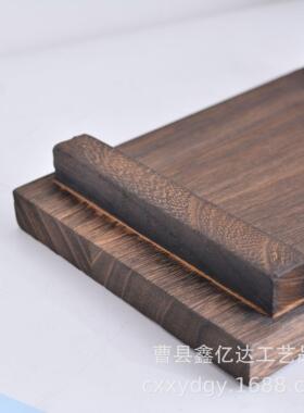 复古实木绿植花盆底座可移动阳台绿萝木底座木质花盆底座桐木托盘