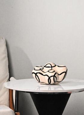 板现代奢轻侘寂中树脂古手绘云朵客厅书房创意摆件样GT-A001间软