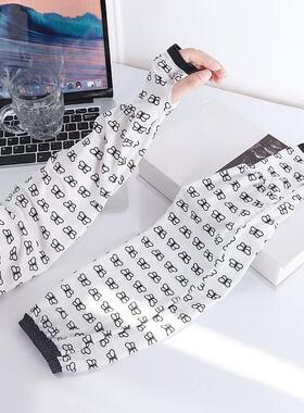 夏季薄款棉绸护手套袖女加长骑车开车手臂套 宽松人造棉防晒袖套