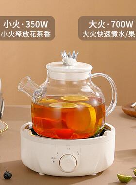 养生壶 家用玻璃花茶壶烧水壶电炖壶办公室礼物茶杯带水壶 煮茶壶