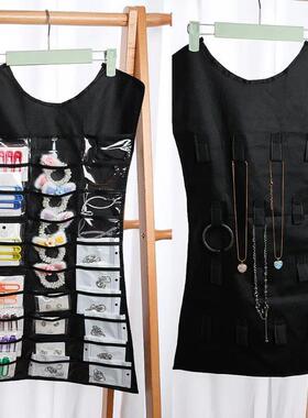 Hanging Storage Bag Jewelry Holder Double Sided Necklace Bra