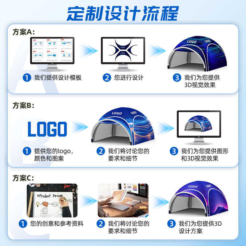 Advertising inflatable outdoor tent non-standard customized event stable windproof advertising exhibition four-corner inflatable AIX tent