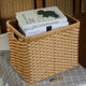 Kens imitation rattan study storage basket lattice cabinet classification and sorting basket large living room storage box woven basket