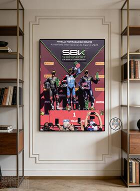WSBK张雪机车820RR赛车夺冠装饰画超级摩托车锦标赛世界名画挂画