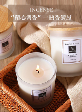 磨砂玻璃香薰蜡烛批发大豆蜡片