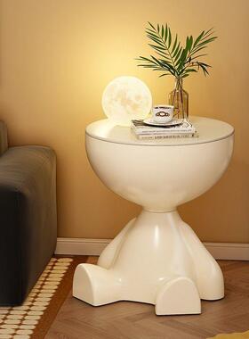 J^摆件奶油风网红创意茶几设计感平头边几家用小户型沙发桌子摆件