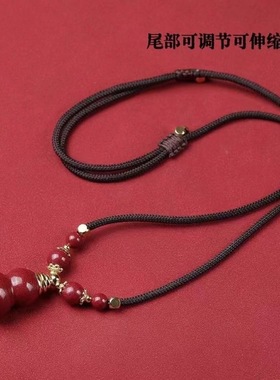 紫金朱砂朱砂光面葫芦吊坠吊坠