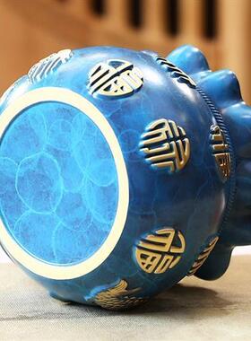 宽和聚宝盆纯黄铜家用玄关门厅零钱罐吉祥摆件开业礼品工艺装饰品