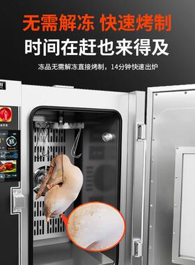 方厨烤鸭炉商用电热自动旋转烤脆皮五花肉烤鹅烤鸡炉燃气烤猪设备