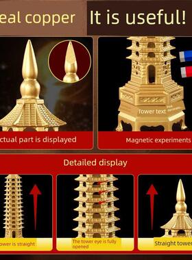 朱炳仁纯黄铜9九层13十三层文昌塔办公书房学习桌装饰文昌塔摆件