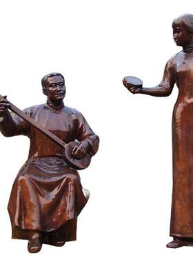 铸铜人物雕塑公园步行街仿铜人物文化景观雕塑摆件厂家雕塑