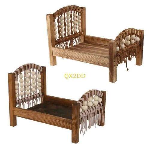 QX2D Baby Photo Props Mini Bed for Photography Baby Doll - 图0