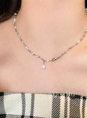 水滴珍珠项链小众高级设计项链
