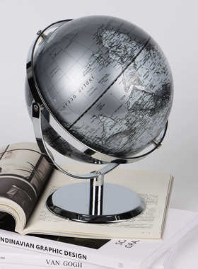 轻奢风地球仪摆件办公室玄关客厅卧室书房装饰品摆件高档乔迁送礼