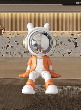 坐姿太空人书靠太空人创意书房桌面摆件客厅电视柜玄关装饰乔迁礼