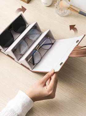 Foldable Glasses Holder Case, Portable Sunglasses Organizer