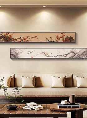 新中式卧室装饰画古风花鸟床头壁画宋代美学高级感客厅背景墙挂画