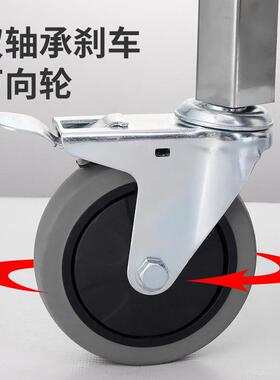加厚碗不锈钢餐收车小推酒车二三层商用店餐厅酒水车移美星——动