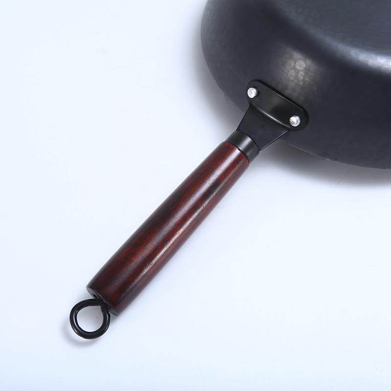 中式新款加厚锻打无涂层煎锅精铁锤纹不沾平底锅多功能木柄煎炒锅,淘宝优惠券,粉丝福利购,淘宝优惠卷
