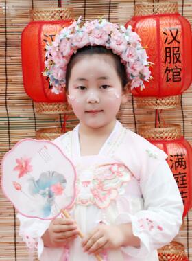 儿童簪花发箍手工蘸花仙女花环头饰女孩花朵发饰头花女童汉服发饰