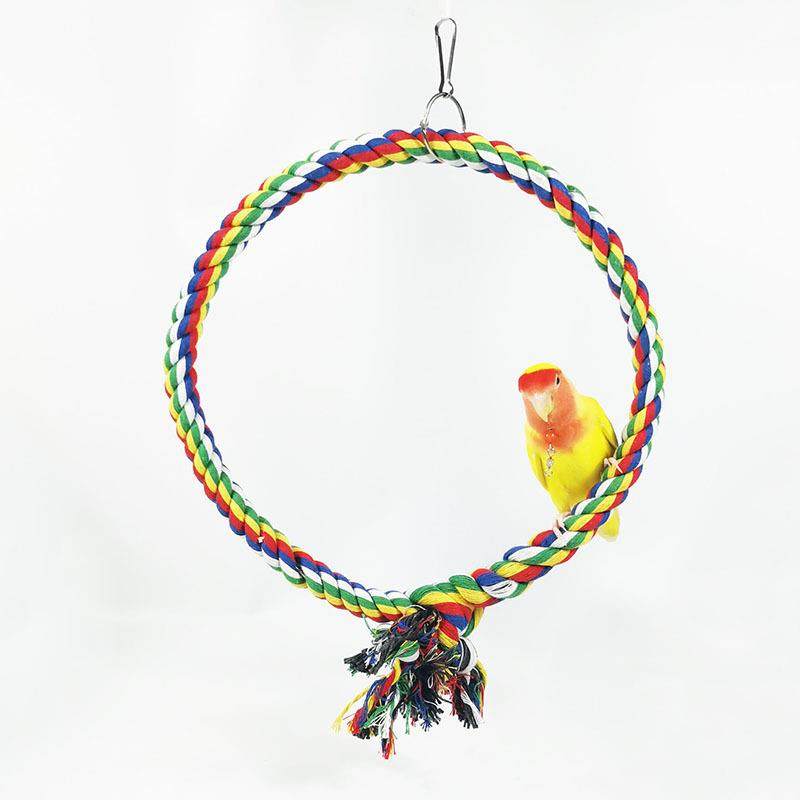 鹦鹉吊环 鸟玩具 圆形圆圈吊环 攀爬环 大中小鹦鹉攀爬绳索 秋千,淘宝优惠券,粉丝福利购,淘宝优惠卷