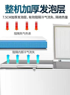 冰柜商用大容量保鲜冷藏冷冻两用超大卧式双温冰箱冷柜雪柜电冰柜