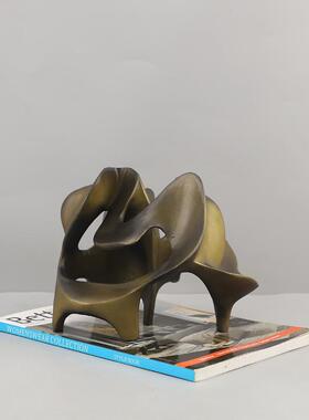 新式抽中象几何树脂镂空艺术塑雕摆件客厅玄卧室关酒店1990家居装