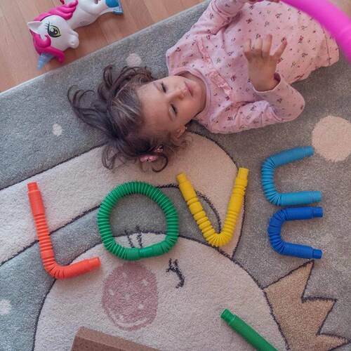 8-32Pcs Flexible Pop Tubes Sensory Fidget Toys Sress Anxiety - 图3