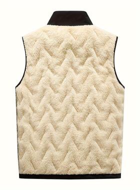 R 62123 Men's Stand Collar Fleece Vest 保暖马甲