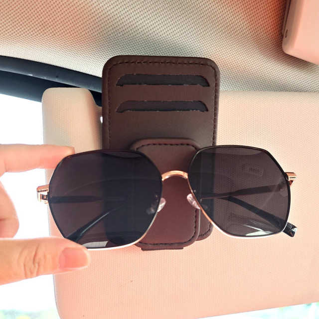 Car glasses box car sun visor card storage clip glasses frame magnetic sunglasses clip sunglasses clip high-end