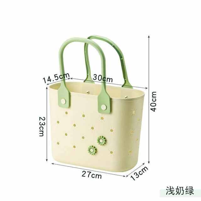 Portable picnic basket outdoor home creative soft material bottom drain bath wash bathroom storage basket