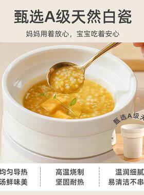 英国陶瓷养生壶电炖煮杯办公室小型家用多功能迷你一人食小型烧水
