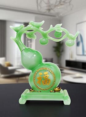 高档中式招财情侣梅花鹿摆件简约轻奢客厅电视柜入户玄关家居装饰