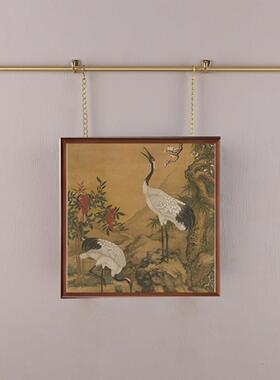 黄铜轨道挂画器法式复古装饰画别墅画展小众链条牌匾挂杆样板间