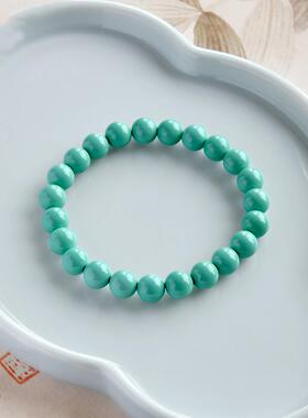 绿松石手串 男女4-14mm优化绿松石珠子散珠串珠文玩夏天叠戴手串