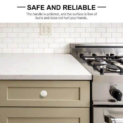 8 Pcs Solid Wood Handle Round Drawer Pulls Durable Brown - 图3