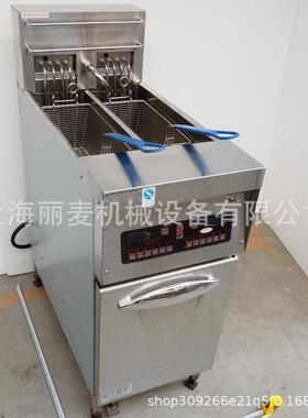 上海工厂供应立式电脑版双缸双筛带滤油车电炸炉28L12KW油炸锅