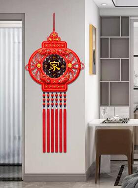新款桃木中国结福字挂件客厅大号高档电视墙玄关平安节挂画小装饰