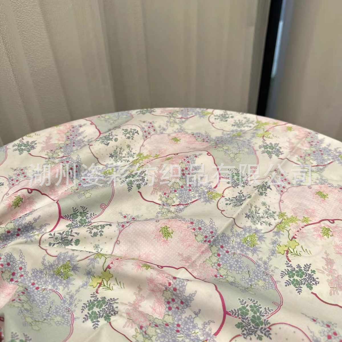 全棉60支数码印花 古风团扇小碎花 童装连衣裙服装手工面料桌布 - 图2