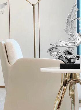 浪花雕塑大型现代艺术工艺礼品摆饰玄关客厅样板房酒店现代创意抽