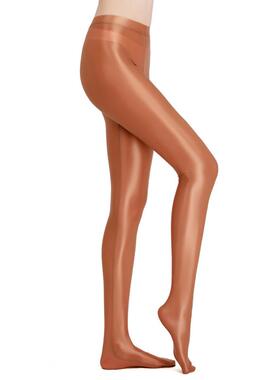 Women Oily Glossy Silky Leggings Seamless Satin Tights High