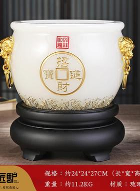 高档室聚宝盆摆件招财聚迁财高端客厅办公酒装饰品乔新居柜开业礼