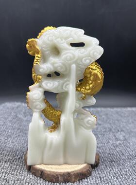 夜光龙戏珠摆件生肖龙装饰摆件家居桌面工艺品城市文创旅游