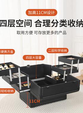 专业纹眉纹绣工具箱大容量多层可携式美容美甲美睫跟妆师手提化妆